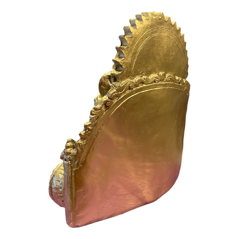 Ganesh Throne Resin Statue 14 Cm.