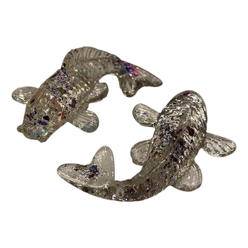 Carp, Ajowana, Fish of Abundance Crystal Resin Sculpture