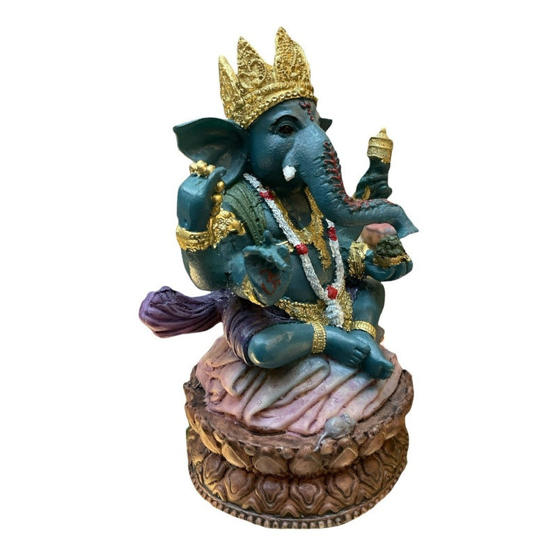 Ganesh Crown Flower Ready Resin National 16 Cm