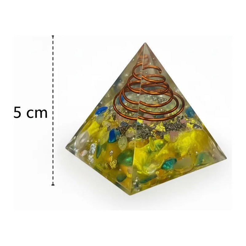 Piramide Orgonita 5 Cm De Altura Amarillo by HEREJE