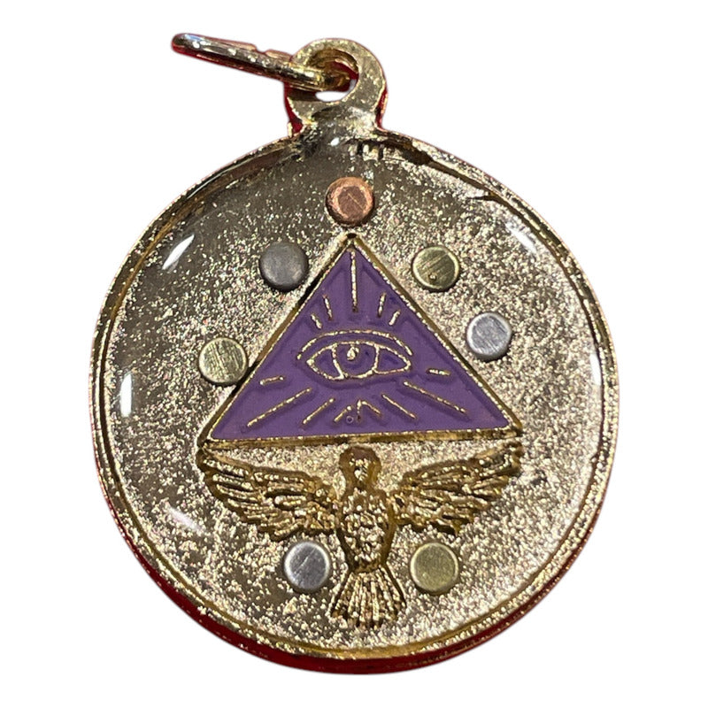 Medium Ritualized Pentagram 7 Metals Tetragrammaton