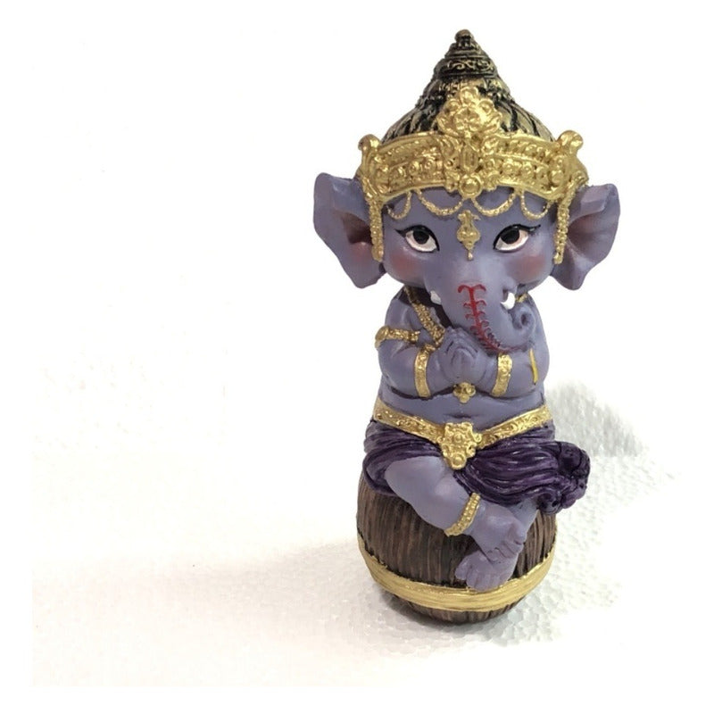Ganesh-Baby im Fass, 14,5 cm, Nationalharz