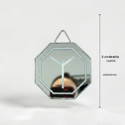 Espejo Octagonal, Grabado Con Símbolos Esotéricos De 5 Cm Algis by HEREJE