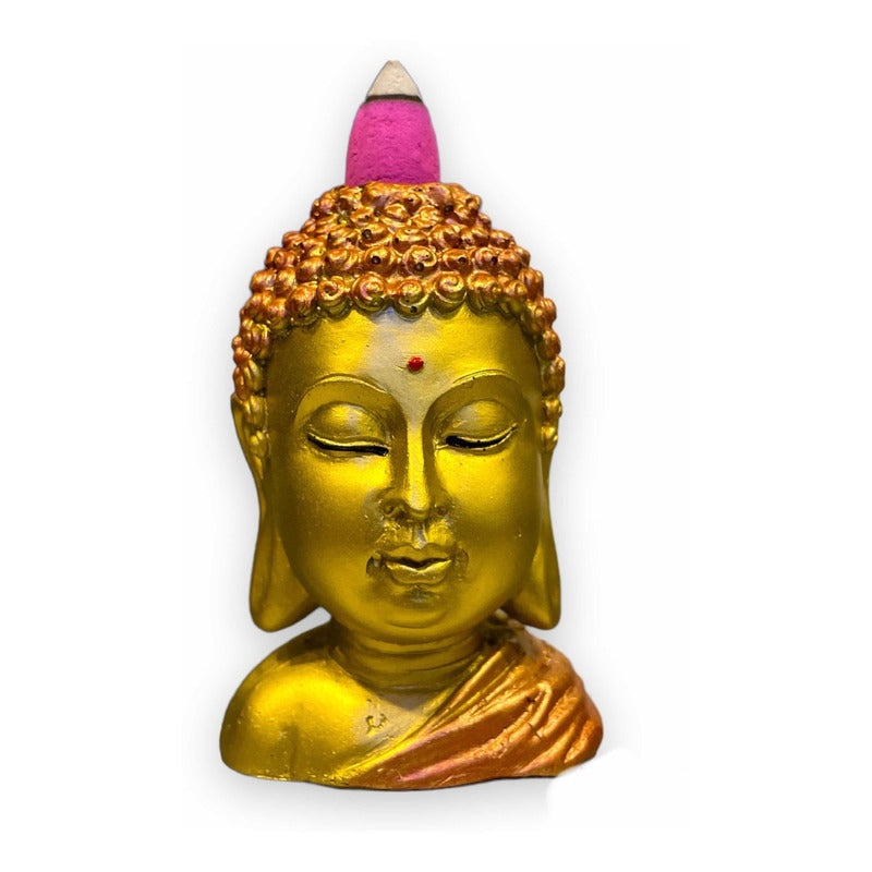 Buddha Incense Burner Resin Sculpture 9x6x6cm