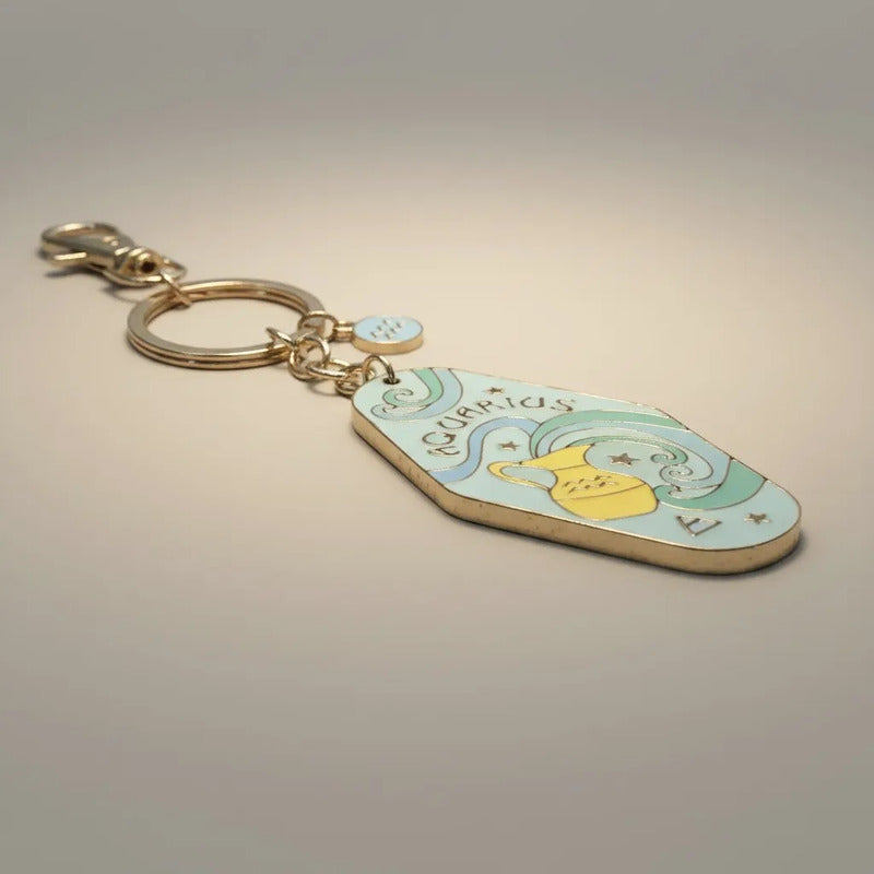 Llavero Zodiacal Hereje Diseño Astrológico Original Acuario