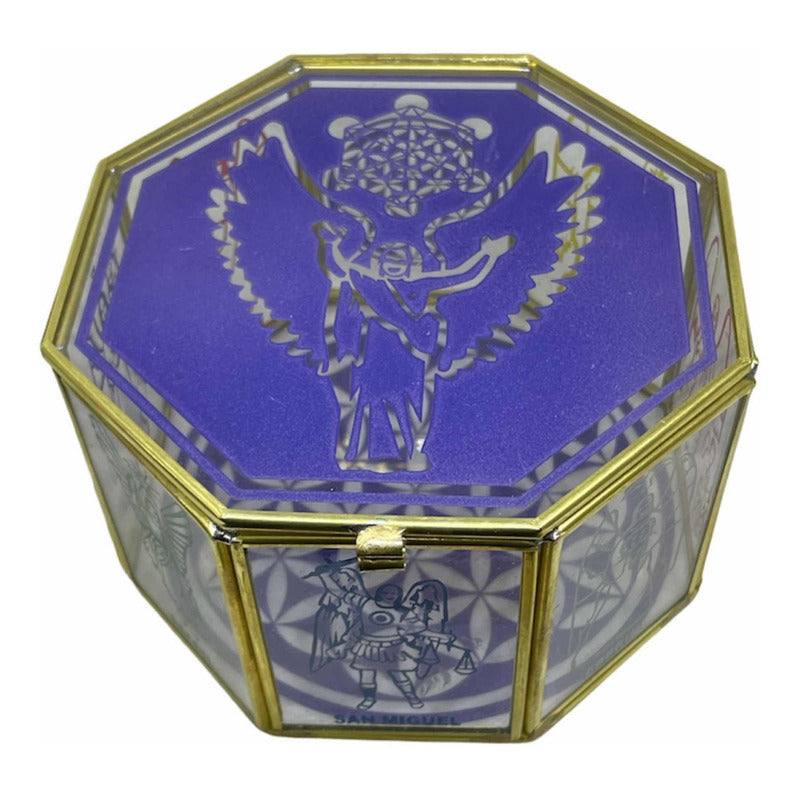 Metatron with the 7 Archangels Crystal Box 15 cm Engraved