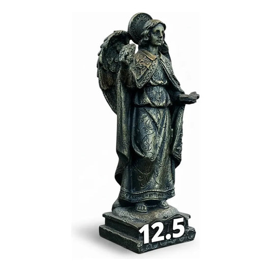 Arcángel Estatua De Resina De 12.5 Cm De Altura Oro Viejo Zadquiel