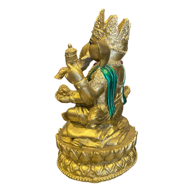 Ganesh Crown Flower Ready Resin National 16 Cm