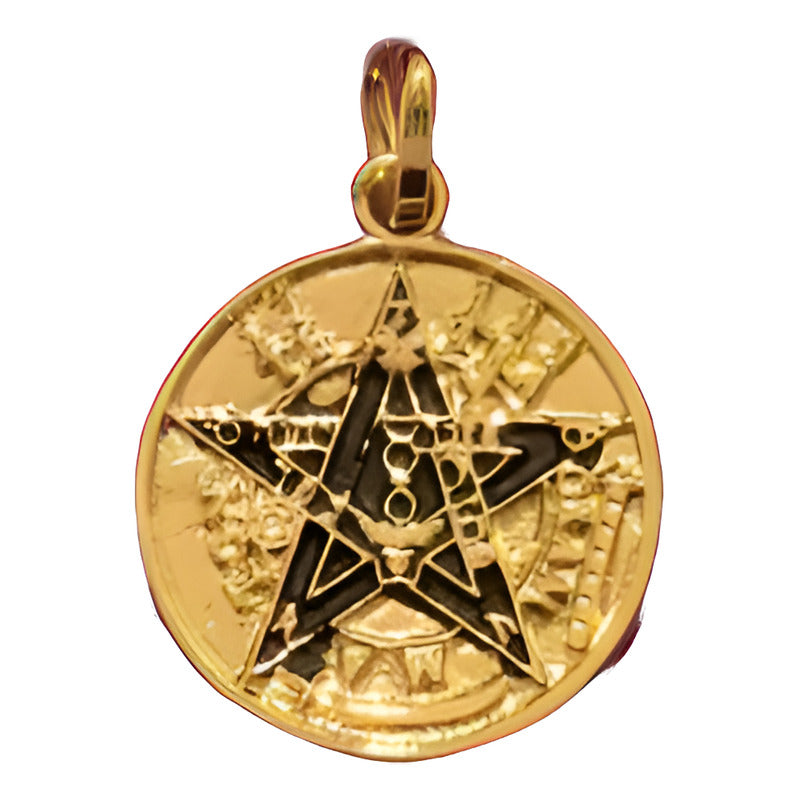 Tetragramaton Pentagram Gold Plate Ritualized Serenaded