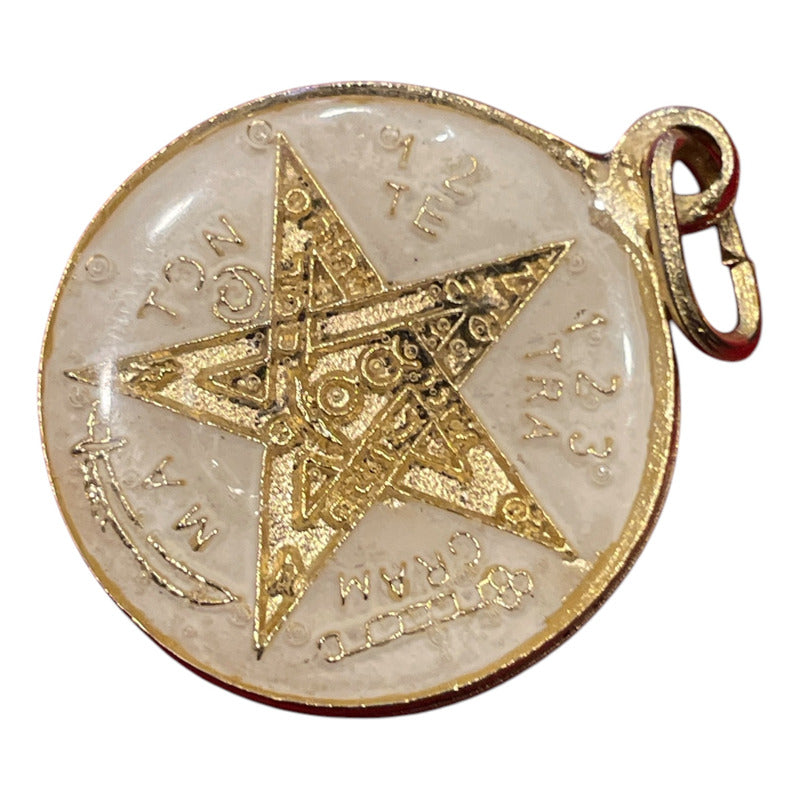 Medium Ritualized Pentagram 7 Metals Tetragrammaton