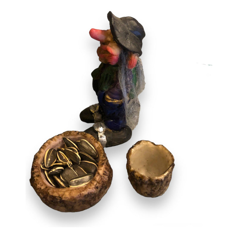 Troll Guardián +comedero 9cm Figura En Resina Nacional