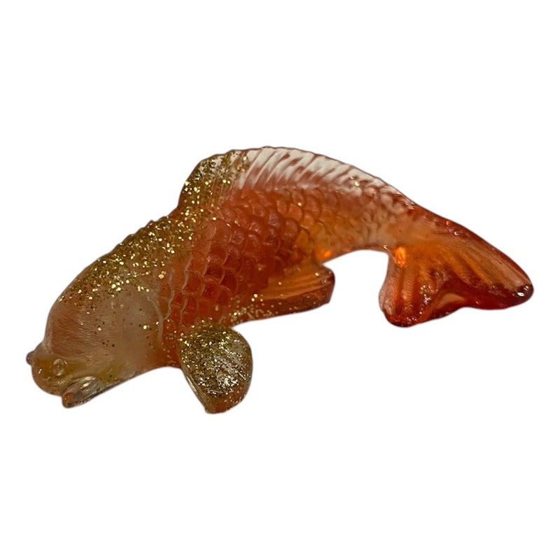 Carp, Ajowana, Fish of Abundance Crystal Resin Sculpture