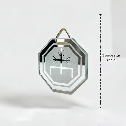 Espejo Octagonal, Grabado Con Símbolos Esotéricos De 5 Cm El Mago by HEREJE