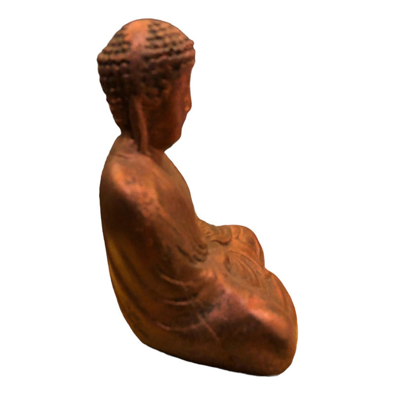 Sitting Buddha 11cm Blue Resin Figure