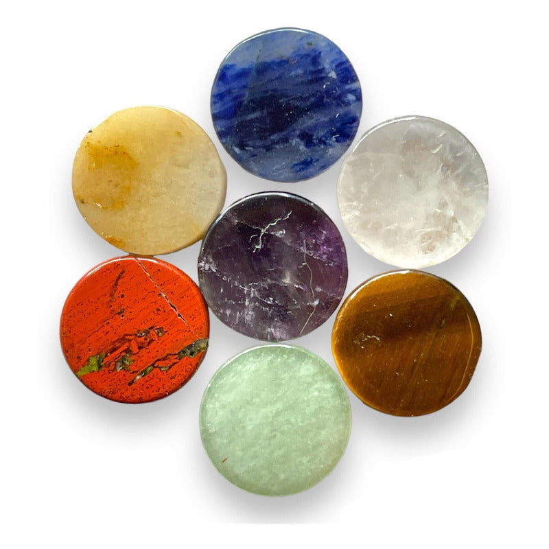 7 Chakras Quartz Engraved in Gold Foil