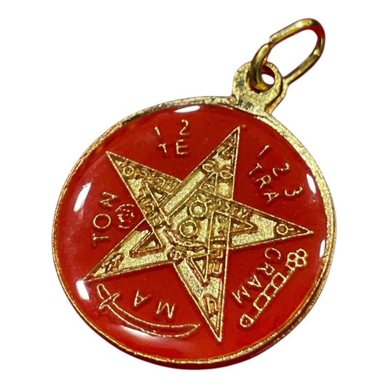 Medium Ritualized Pentagram 7 Metals Tetragrammaton