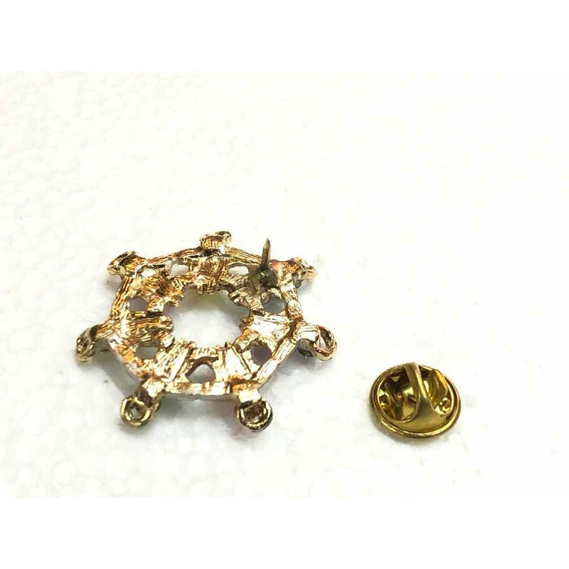 Circle of Angels Gold Plated Brooch with Crystal