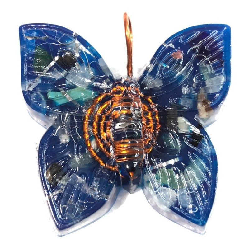 Orgonite Butterfly Pendant Amulet Cleans Energy