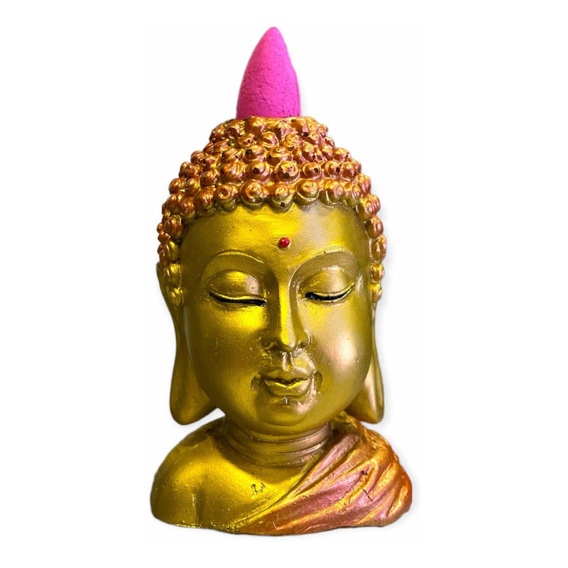 Buddha Incense Burner Resin Sculpture 9x6x6cm