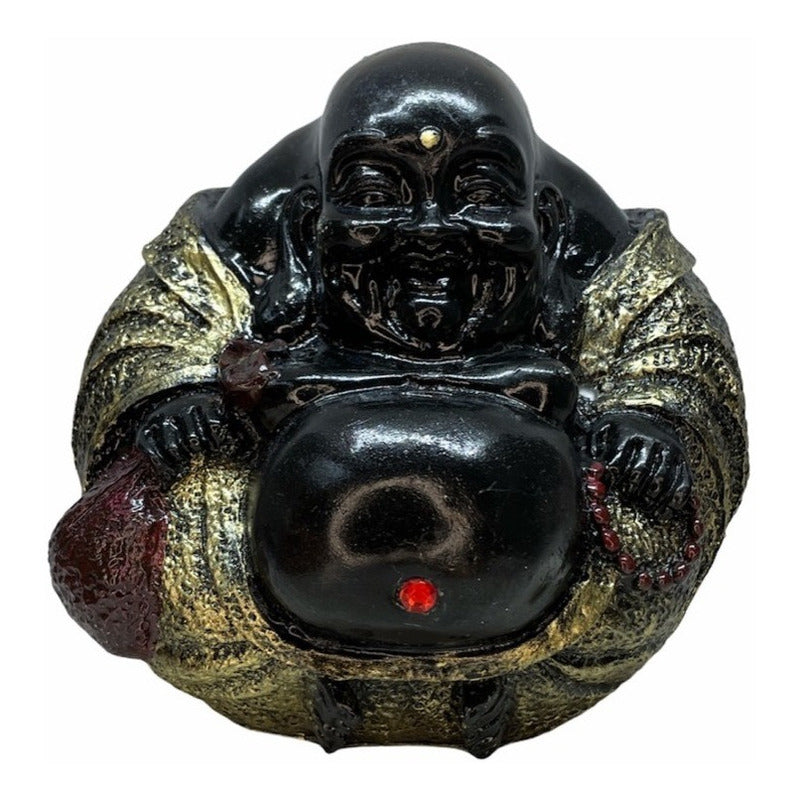 Chinese Buddha 14 cm high in Mexican resin