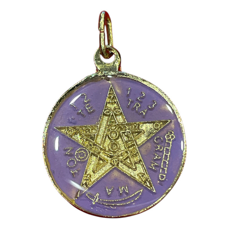 Medium Ritualized Pentagram 7 Metals Tetragrammaton