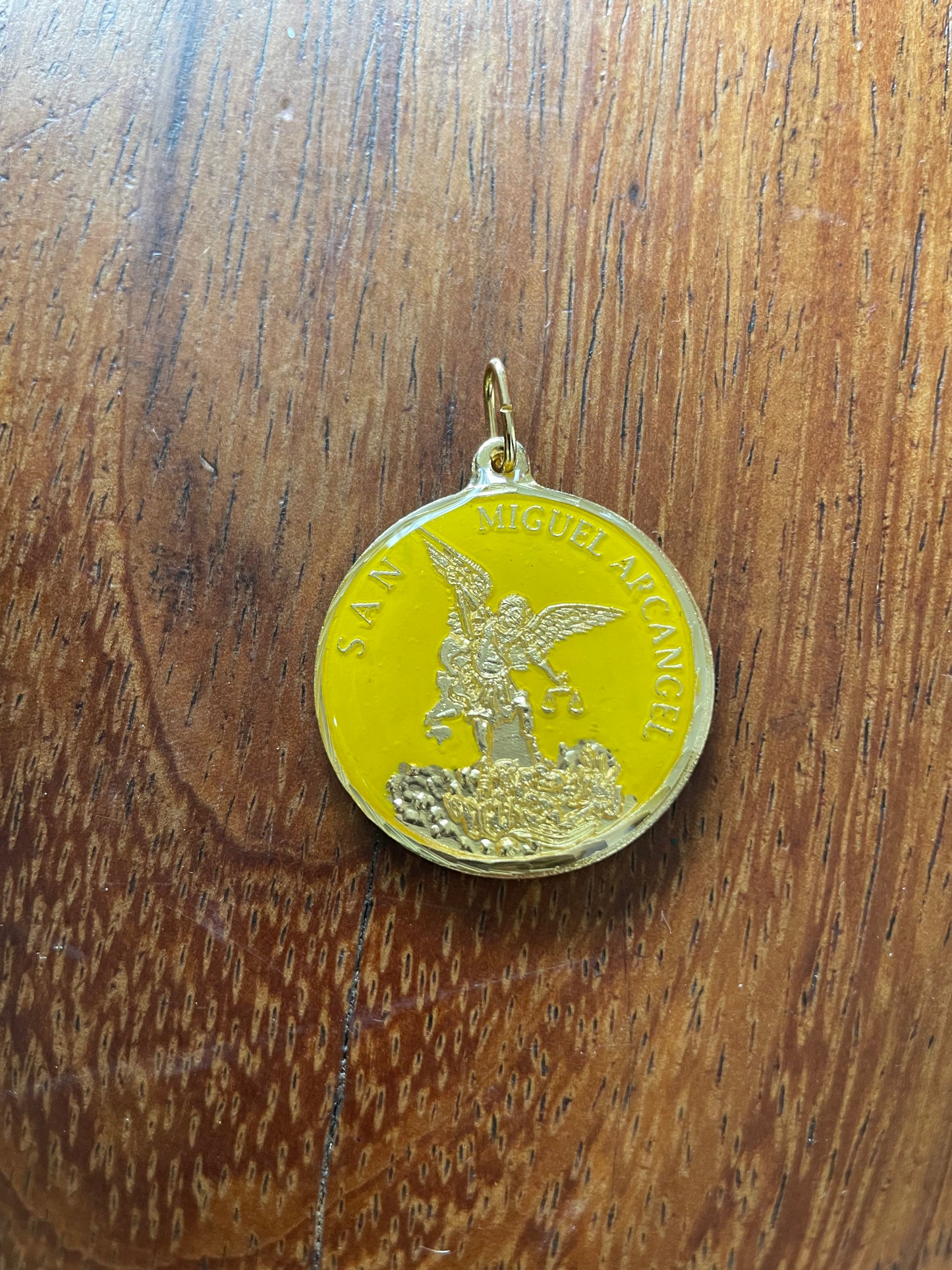 Saint Michael the Archangel G Gold Encapsulated Medal 30 mm