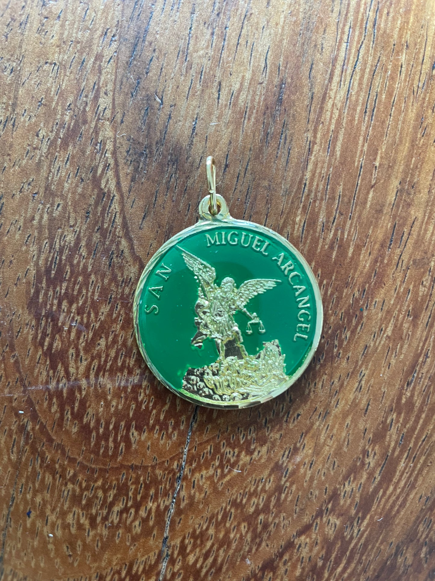 Saint Michael the Archangel G Gold Encapsulated Medal 30 mm