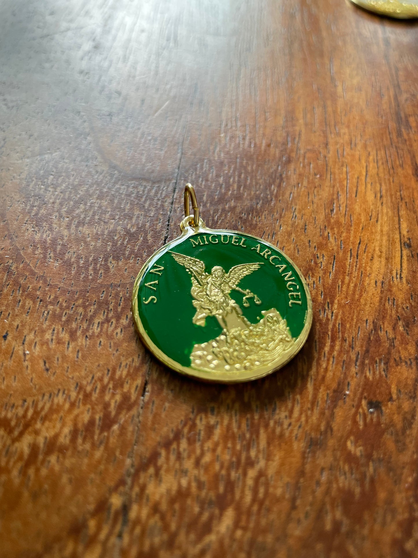 Saint Michael the Archangel G Gold Encapsulated Medal 30 mm