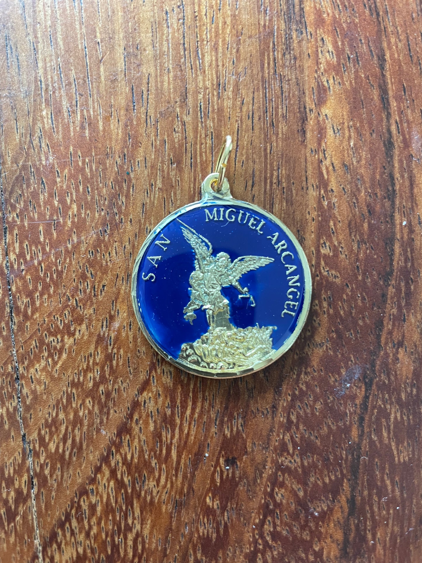 Saint Michael the Archangel G Gold Encapsulated Medal 30 mm
