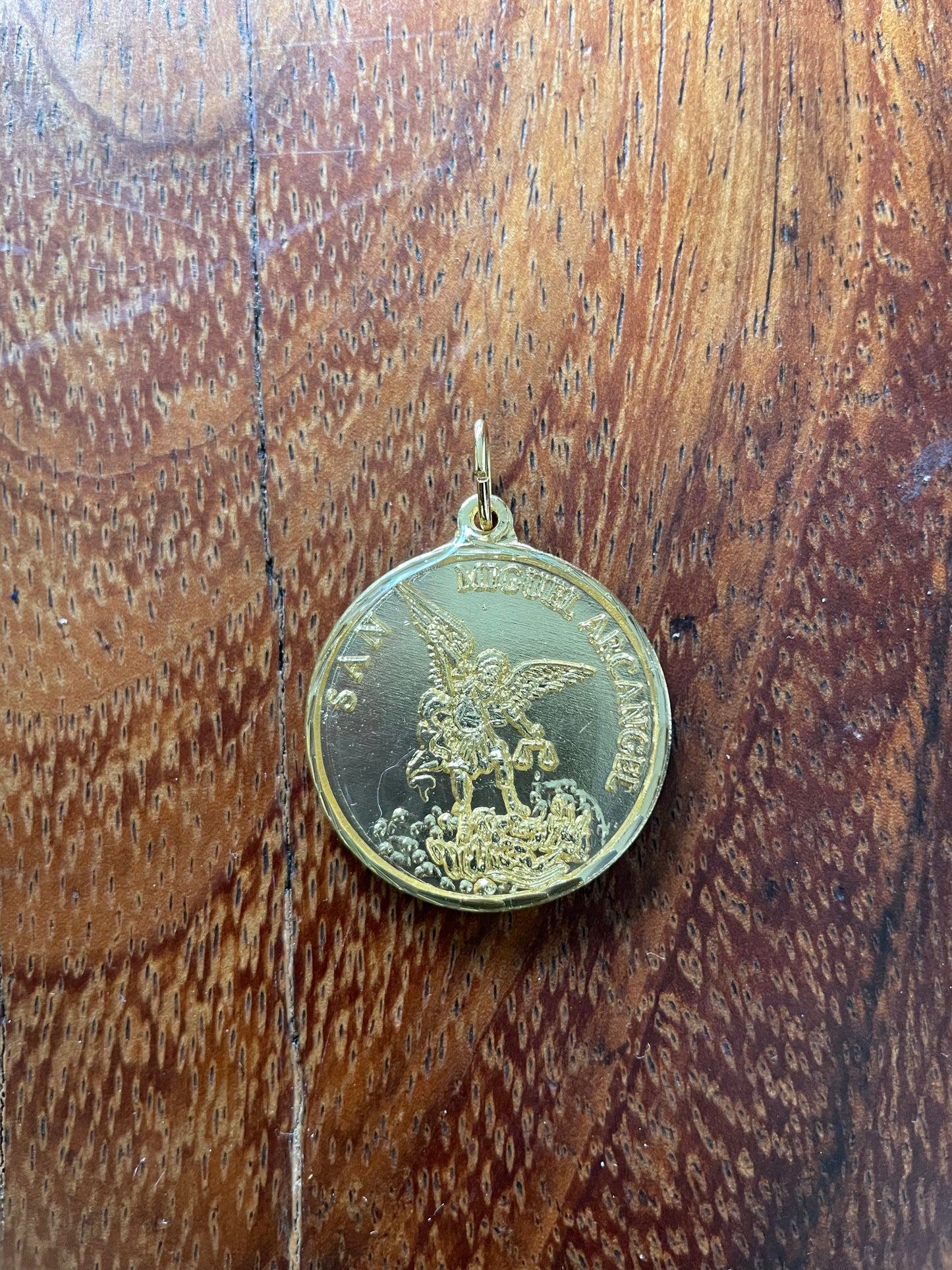 Saint Michael the Archangel G Gold Encapsulated Medal 30 mm