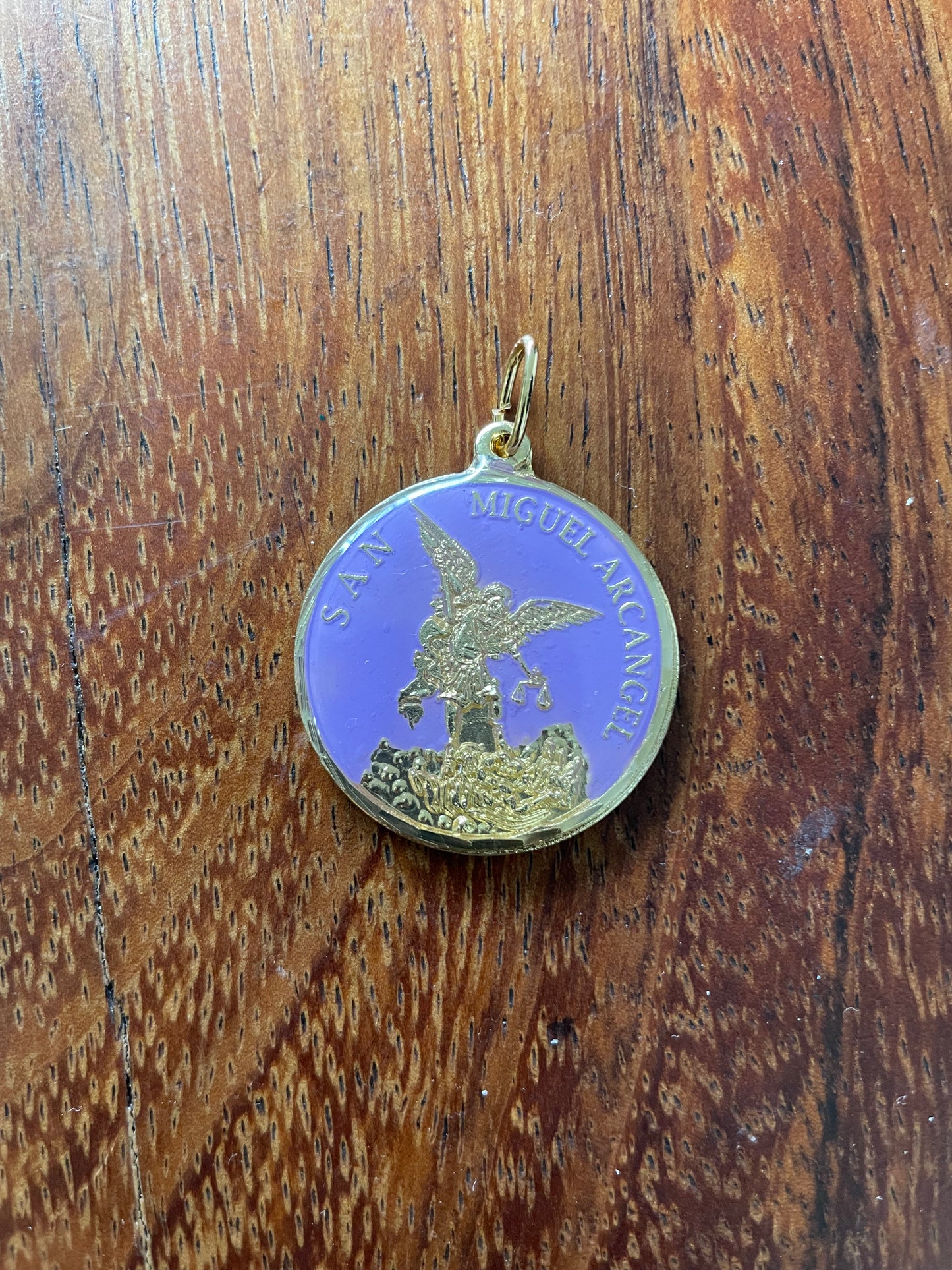 Saint Michael the Archangel G Gold Encapsulated Medal 30 mm