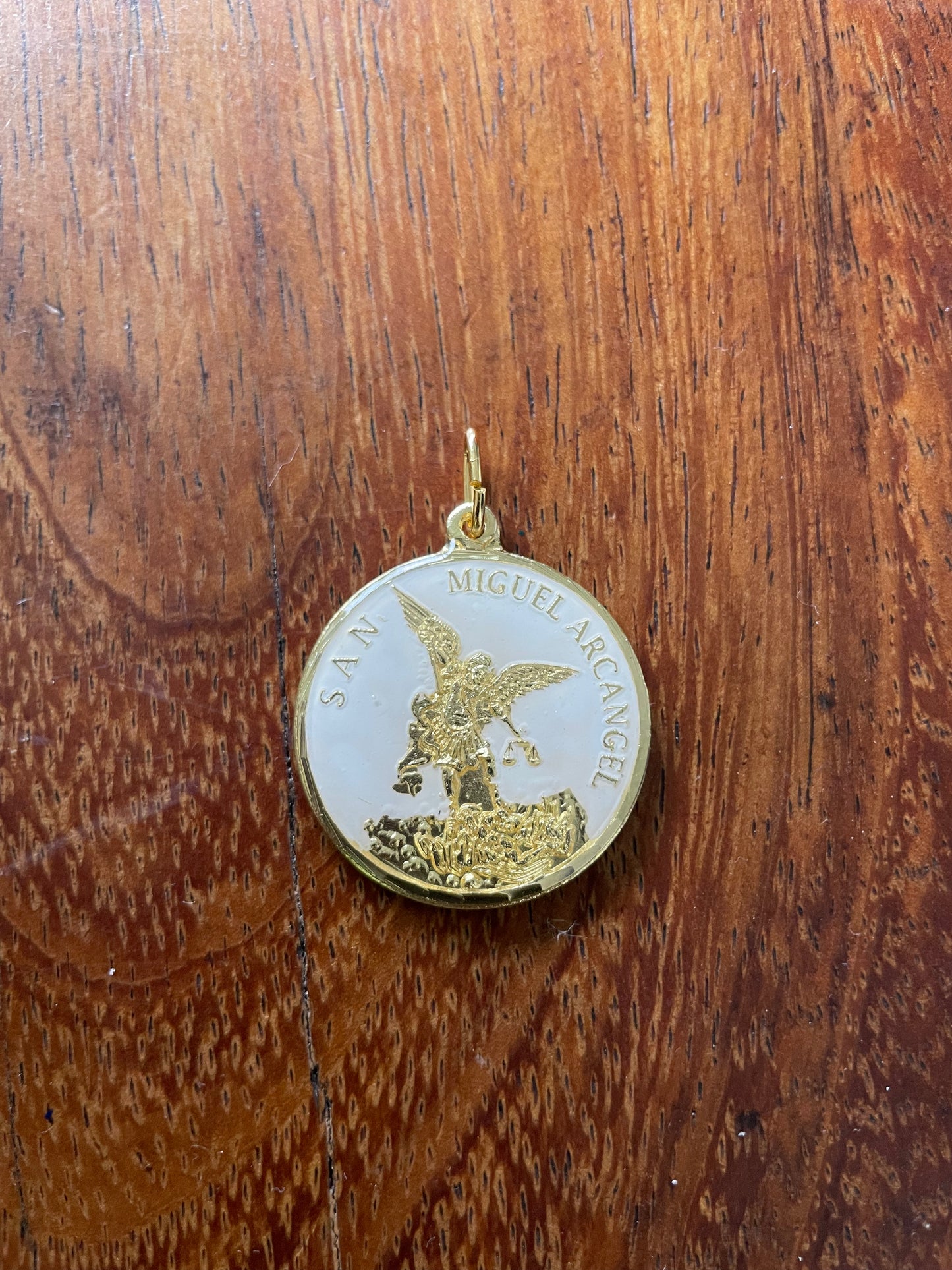 Saint Michael the Archangel G Gold Encapsulated Medal 30 mm