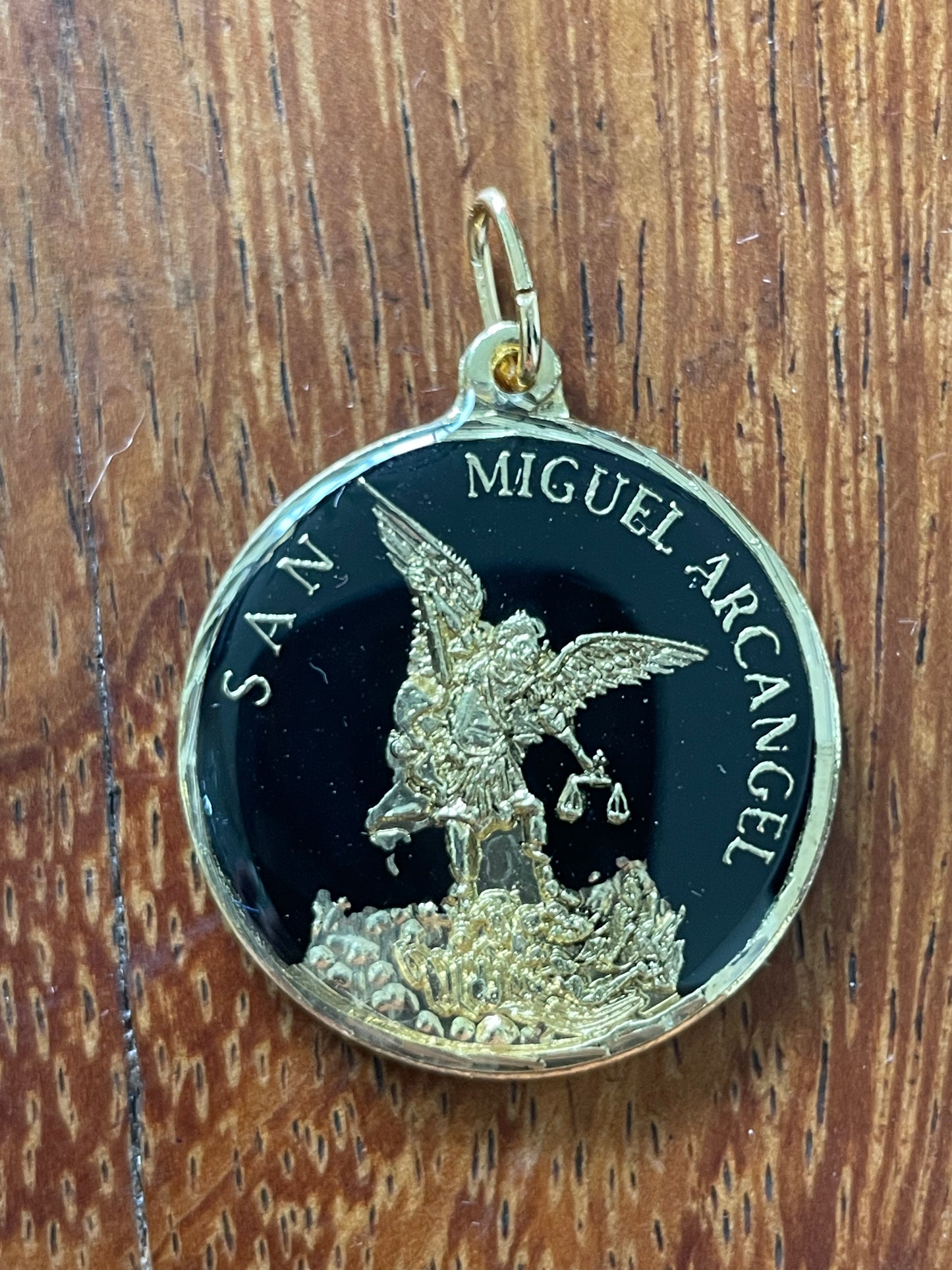 Saint Michael the Archangel G Gold Encapsulated Medal 30 mm