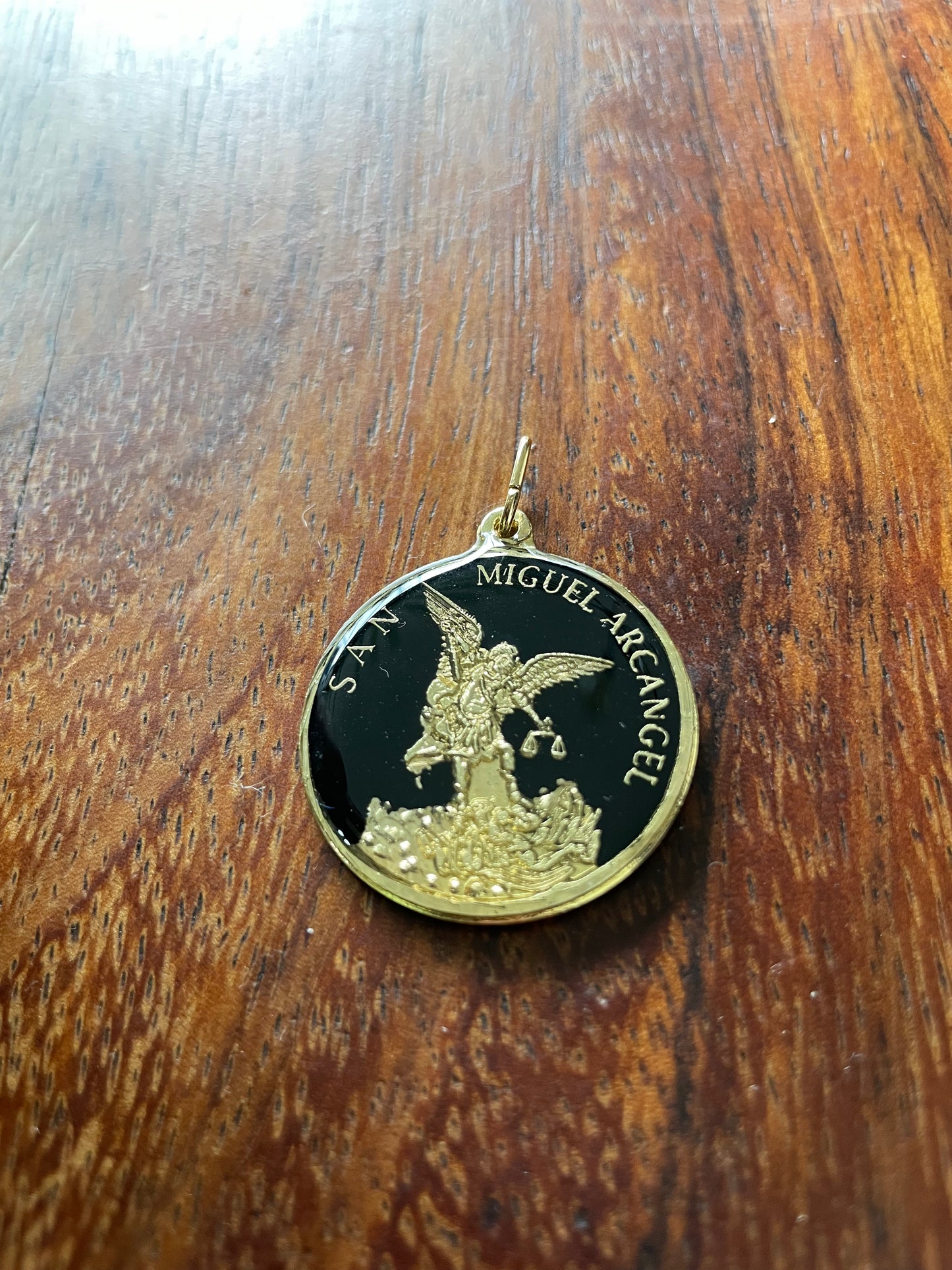 Saint Michael the Archangel G Gold Encapsulated Medal 30 mm