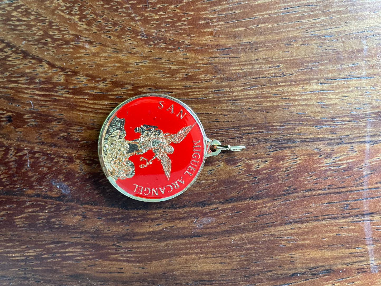Saint Michael the Archangel G Gold Encapsulated Medal 30 mm