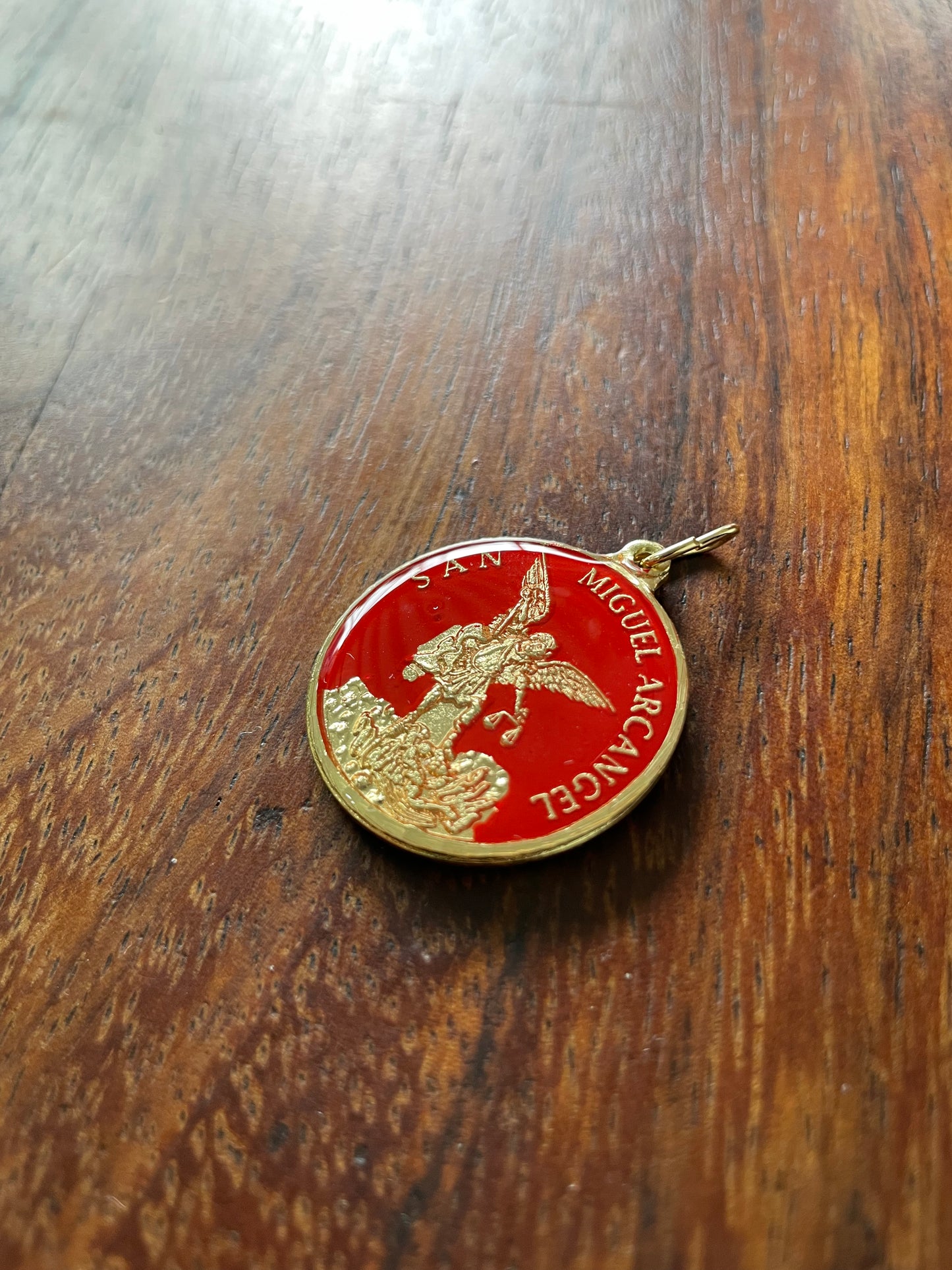 Saint Michael the Archangel G Gold Encapsulated Medal 30 mm