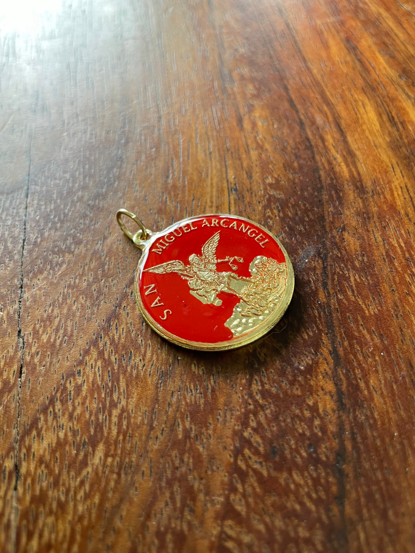 Saint Michael the Archangel G Gold Encapsulated Medal 30 mm