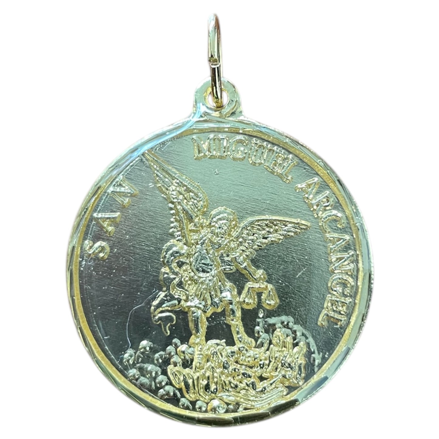 Saint Michael the Archangel G Gold Encapsulated Medal 30 mm