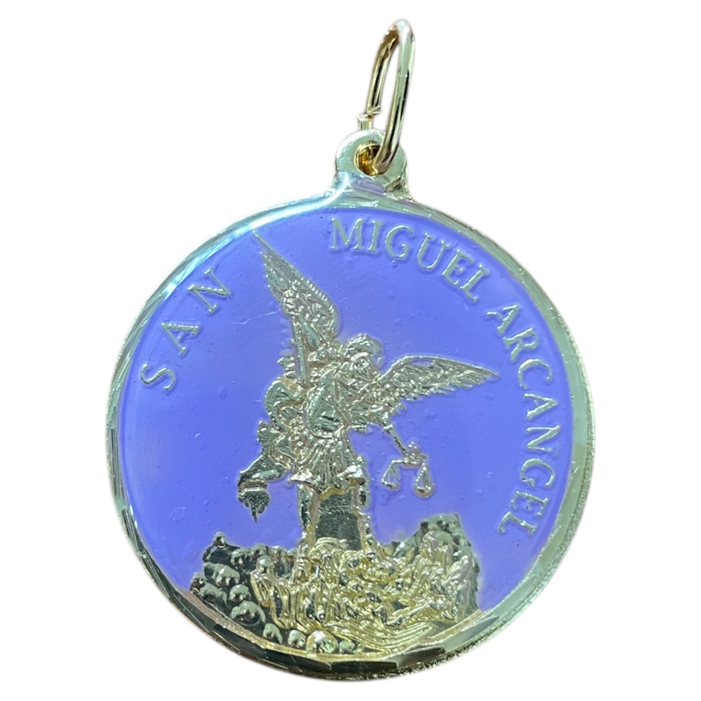 Saint Michael the Archangel G Gold Encapsulated Medal 30 mm