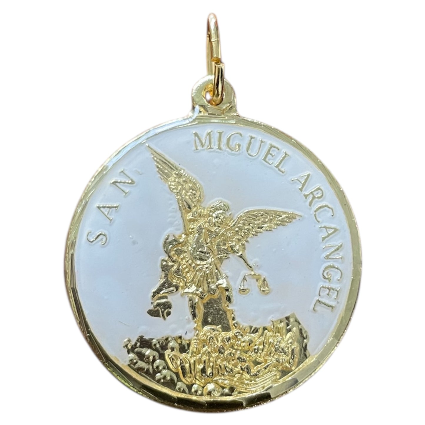Saint Michael the Archangel G Gold Encapsulated Medal 30 mm