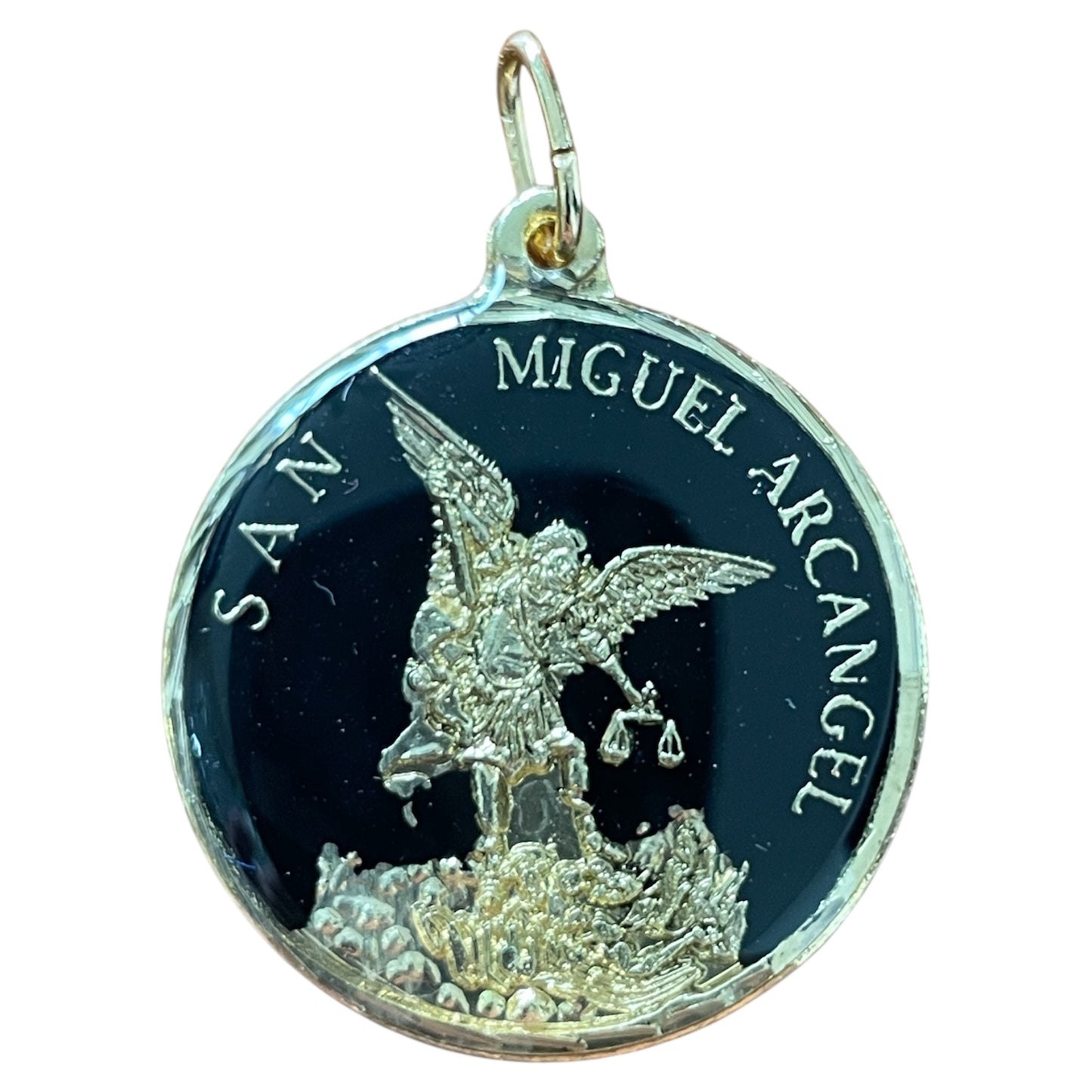 Saint Michael the Archangel G Gold Encapsulated Medal 30 mm