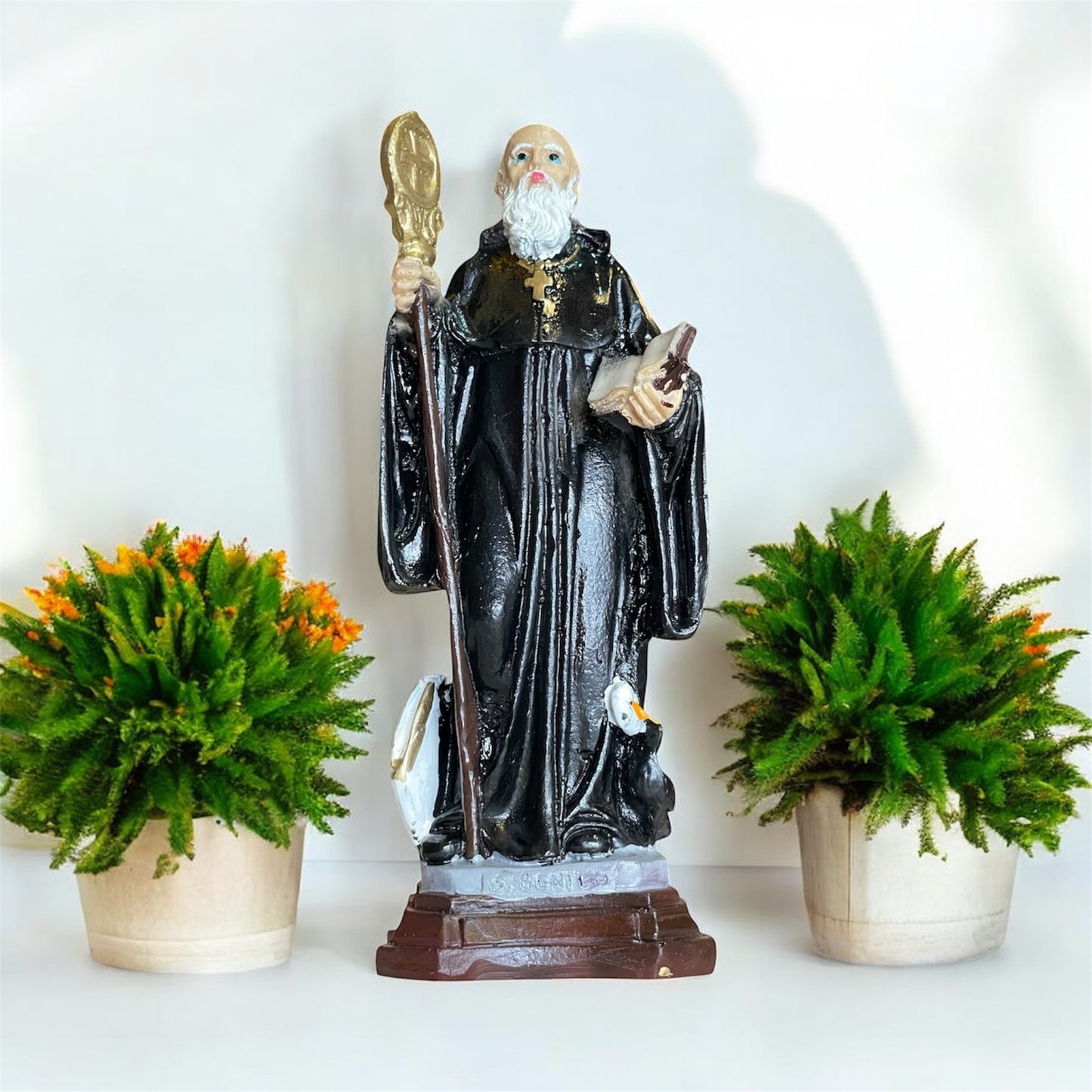 Saint Benedict Resin Figure 16 Cm