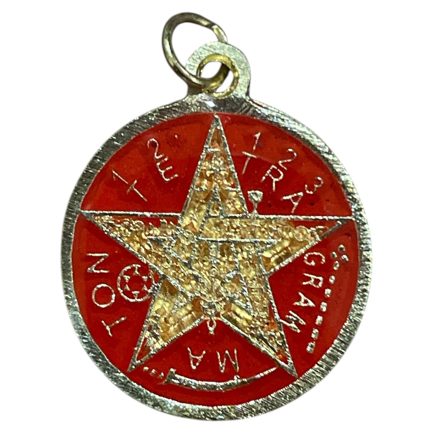Star Pendant 12 Zodiac Signs in encapsulated metal