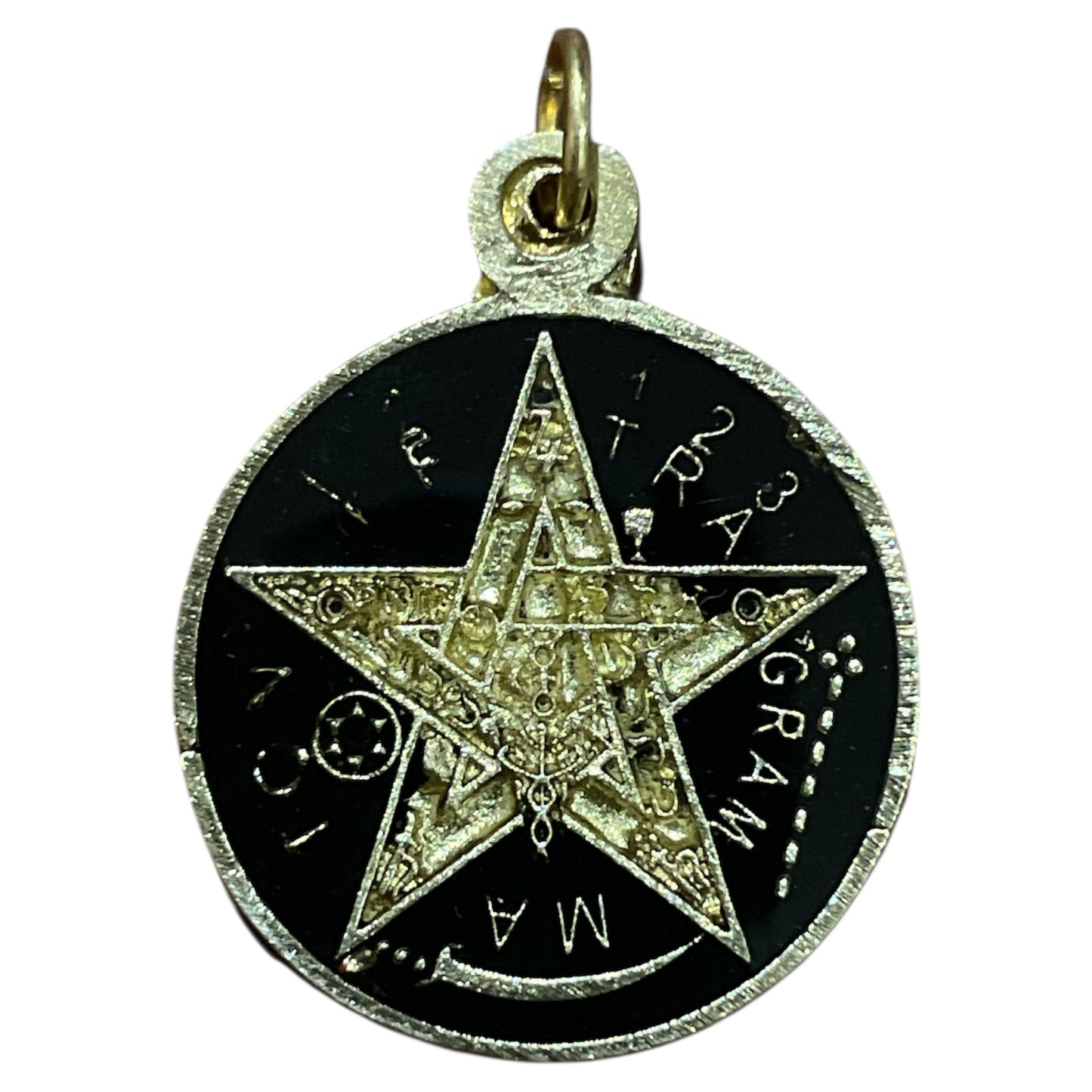 Star Pendant 12 Zodiac Signs in encapsulated metal