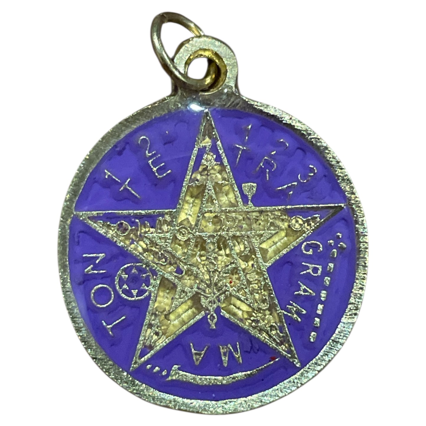 Star Pendant 12 Zodiac Signs in encapsulated metal