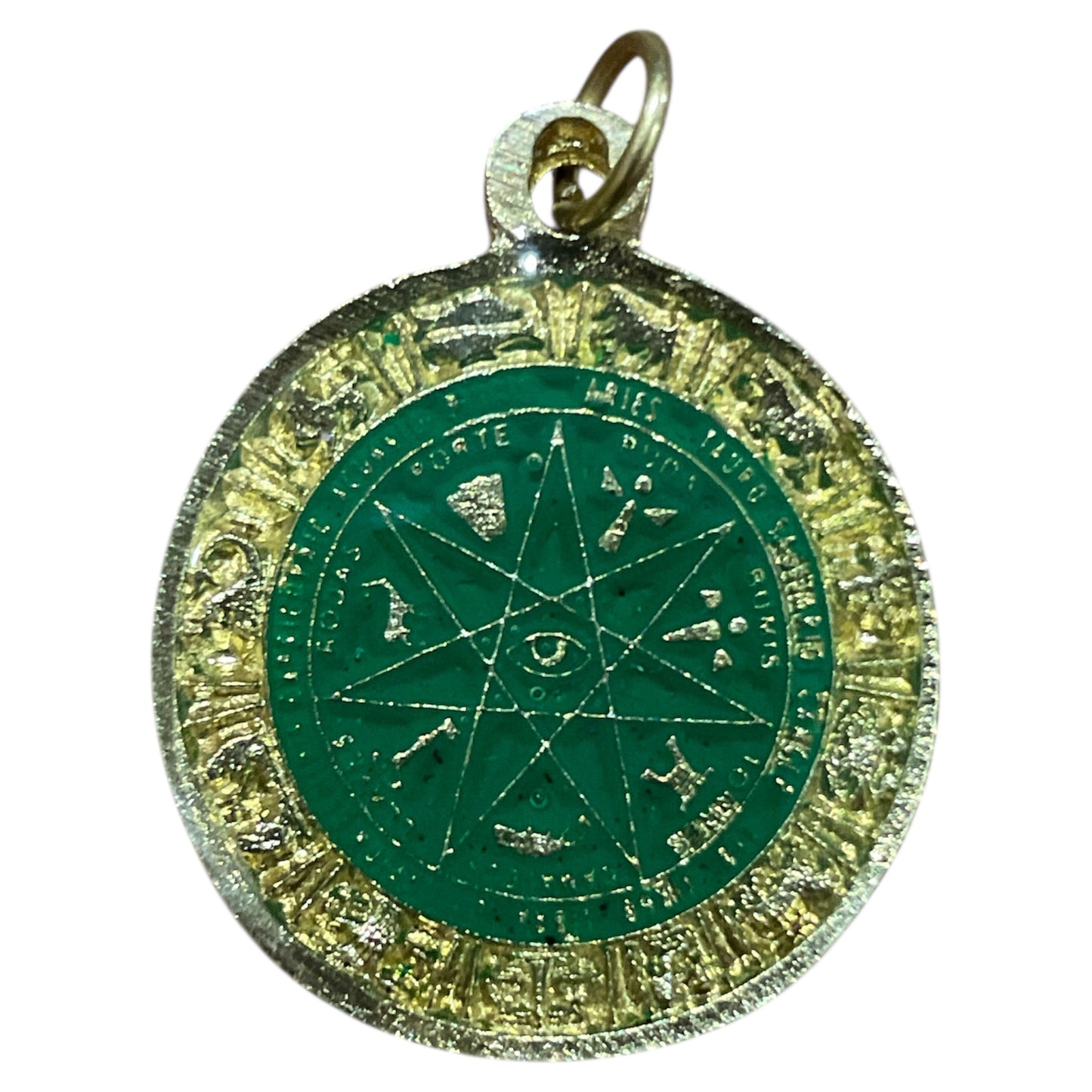 Star Pendant 12 Zodiac Signs in encapsulated metal