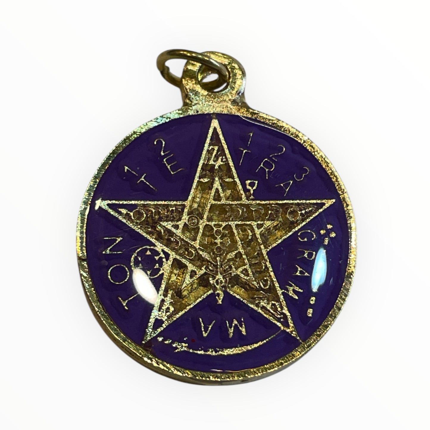 7 Powers Encapsulated Pendant and Tetragrammaton on the reverse