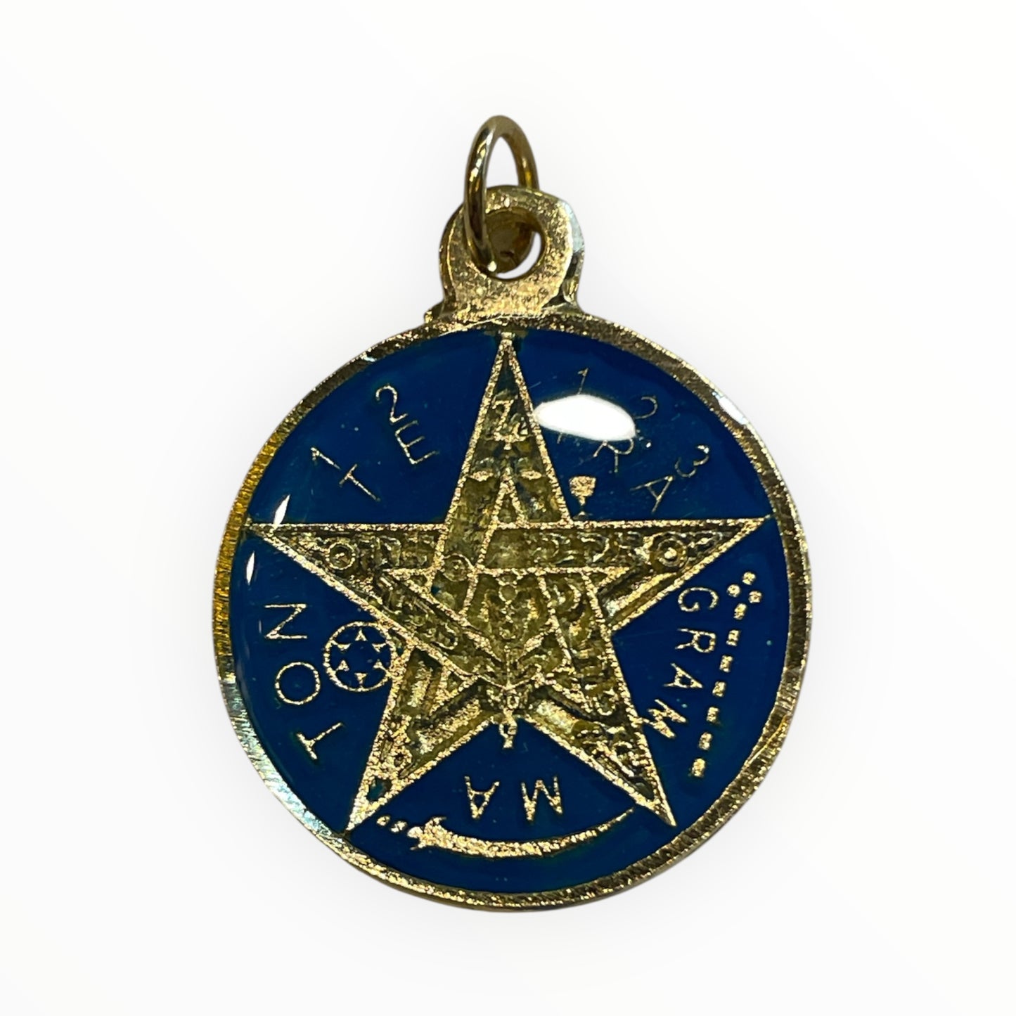7 Powers Encapsulated Pendant and Tetragrammaton on the reverse
