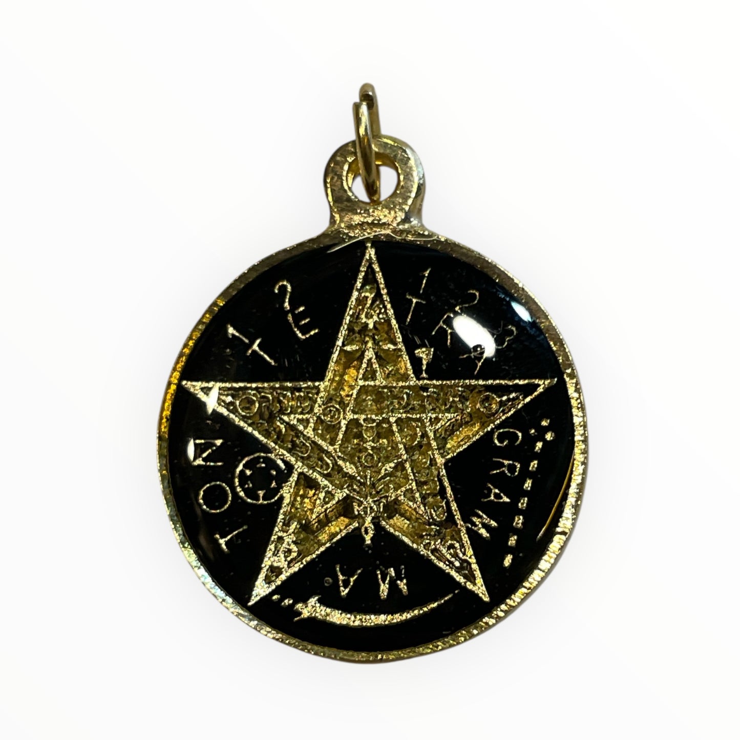 7 Powers Encapsulated Pendant and Tetragrammaton on the reverse