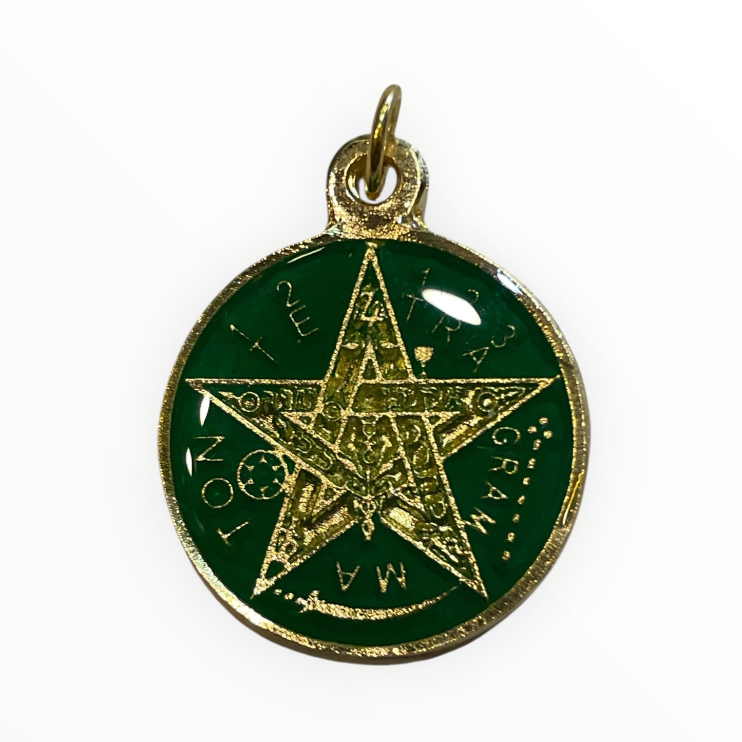 7 Powers Encapsulated Pendant and Tetragrammaton on the reverse